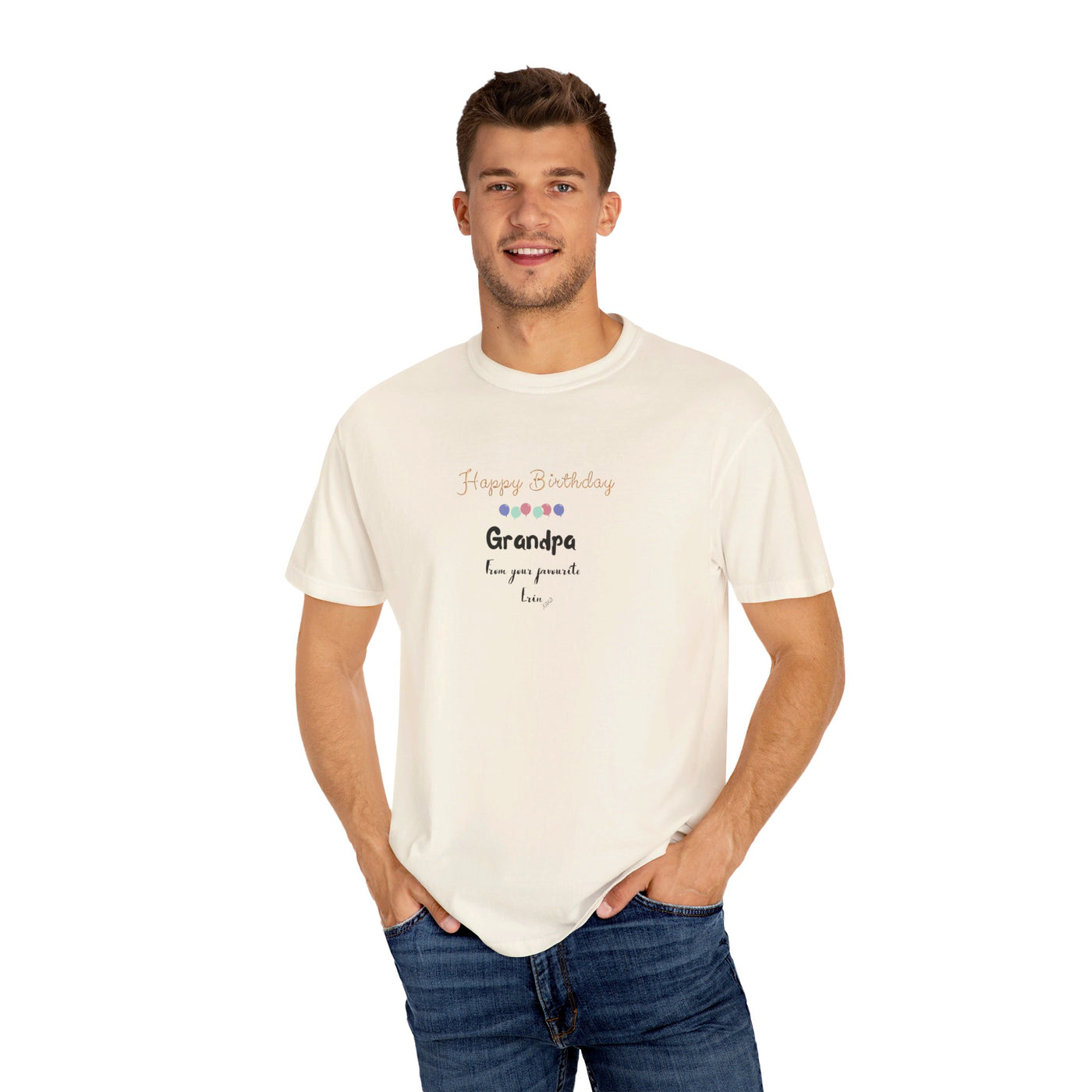 Personalized Name Happy Birthday Grandpa Tshirt