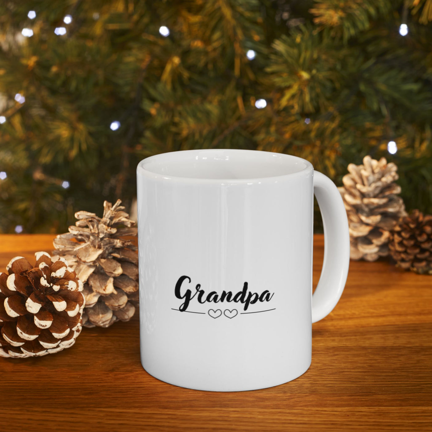 Photo Personalization Mug Grandpa in Snow Frame