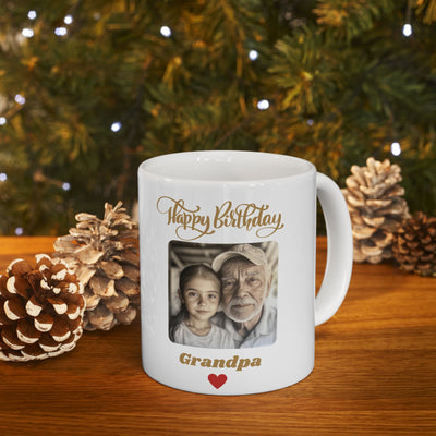 Happy Birthday Grandpa Photo Mug