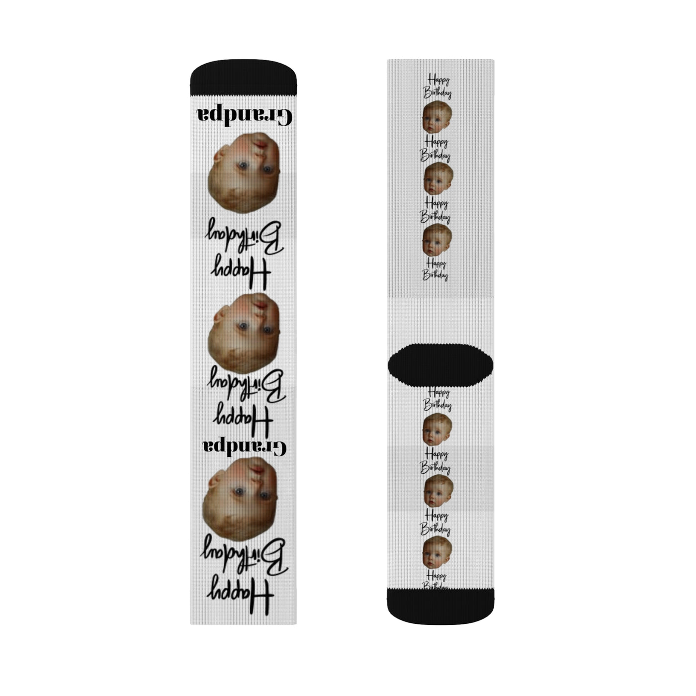 Personalized Face Socks Grandpa Gift