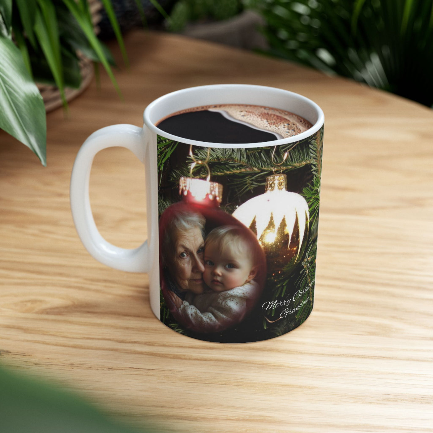 Christmas Photo in a Bulb Grandma Mug Gift