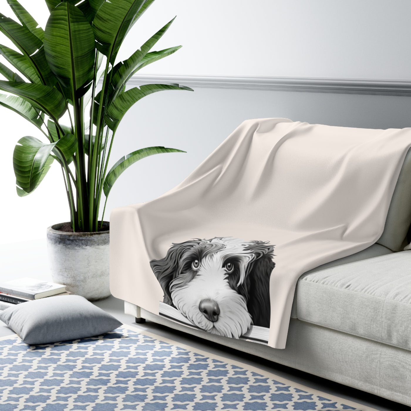 Sheepdog Sherpa Fleece Blanket