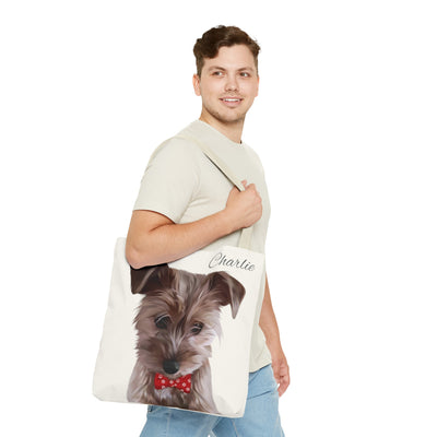 Personalized Dog Tote Bag - Using Pet Photo and Personalized Name