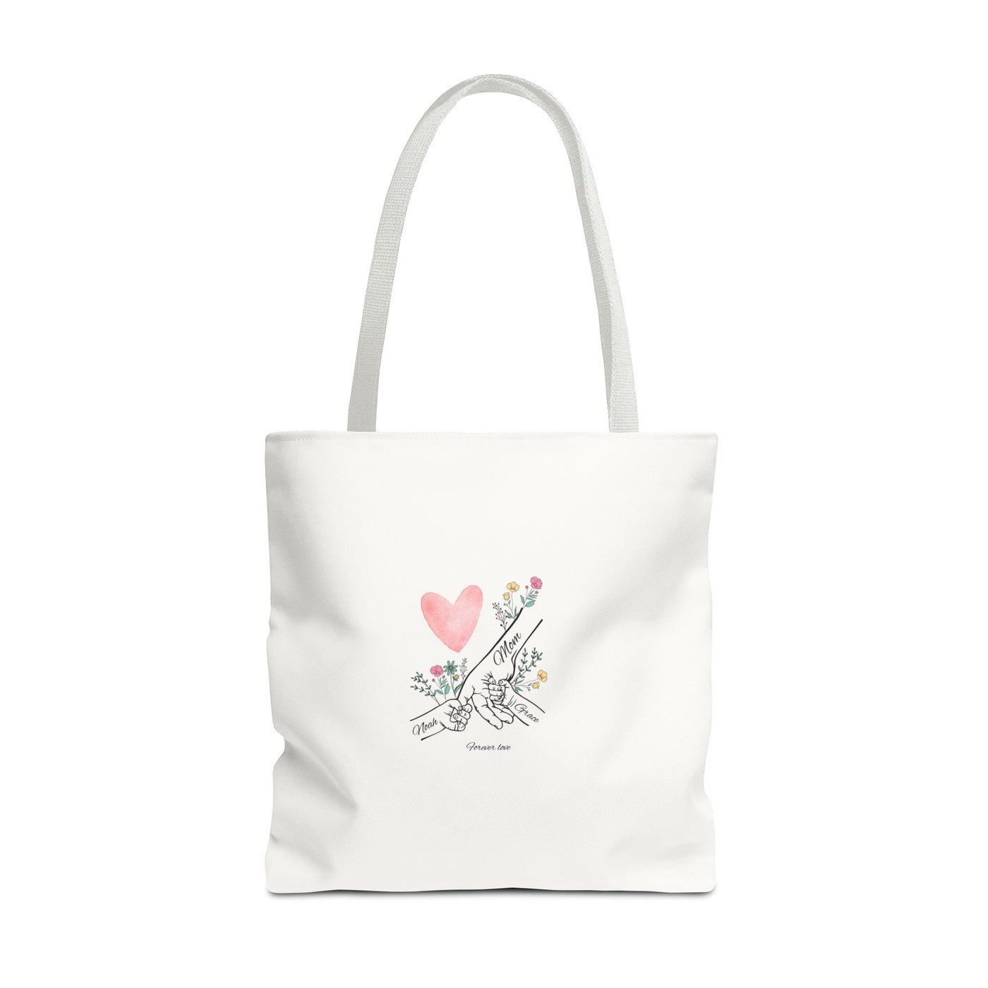 Mom Kids names Tote bag