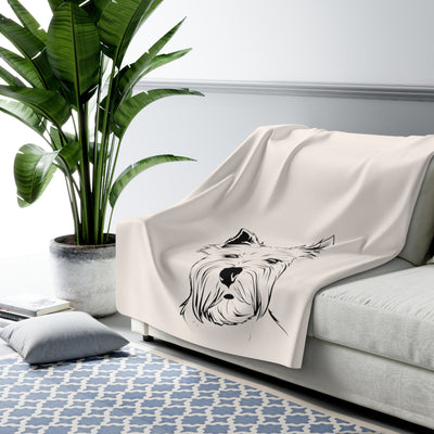 Terrier Sherpa Fleece Blanket