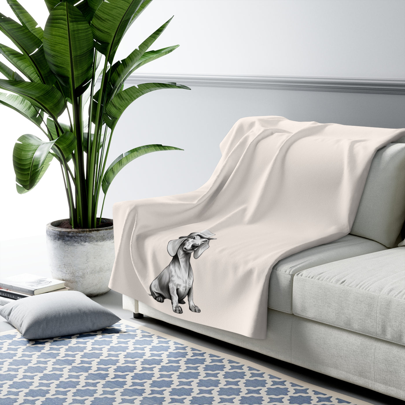 Dachshund Sherpa Fleece Blanket