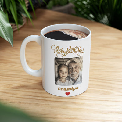 Happy Birthday Grandpa Photo Mug