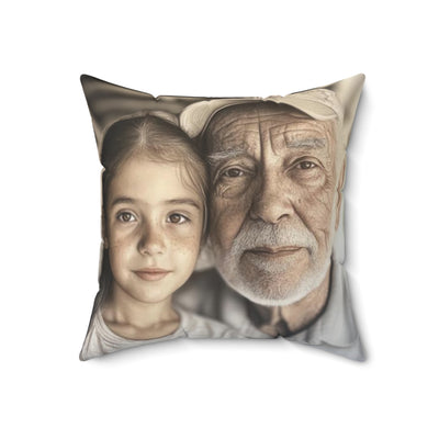 Custom Photo Pillow Grandpa Gift, Photo on 2 sides