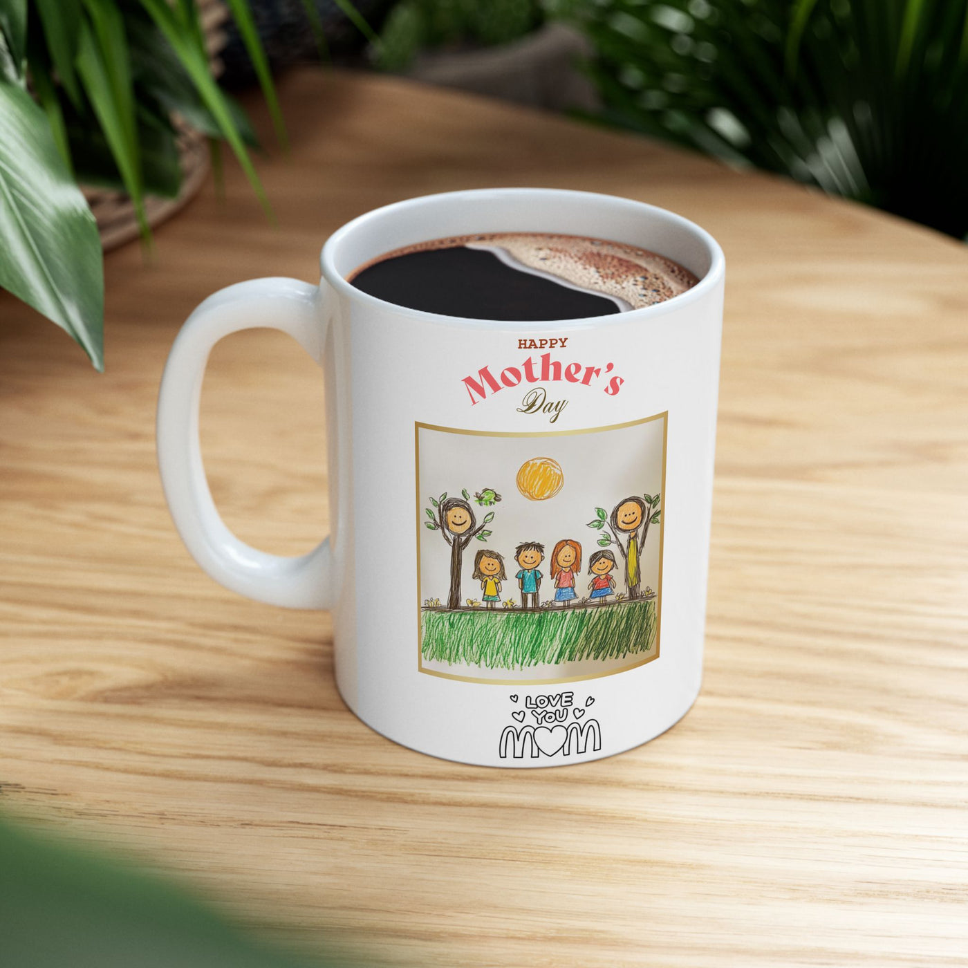 Custom Childrens Drawing Mothers Day Mug