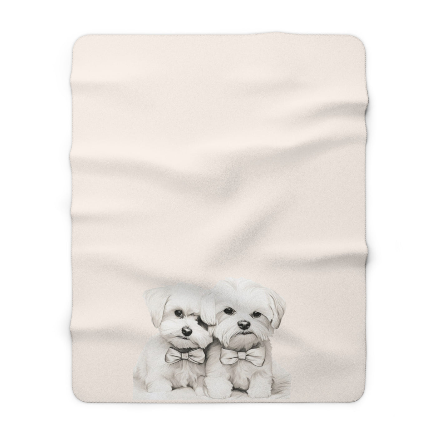 Bichon Frise Sherpa Fleece Blanket