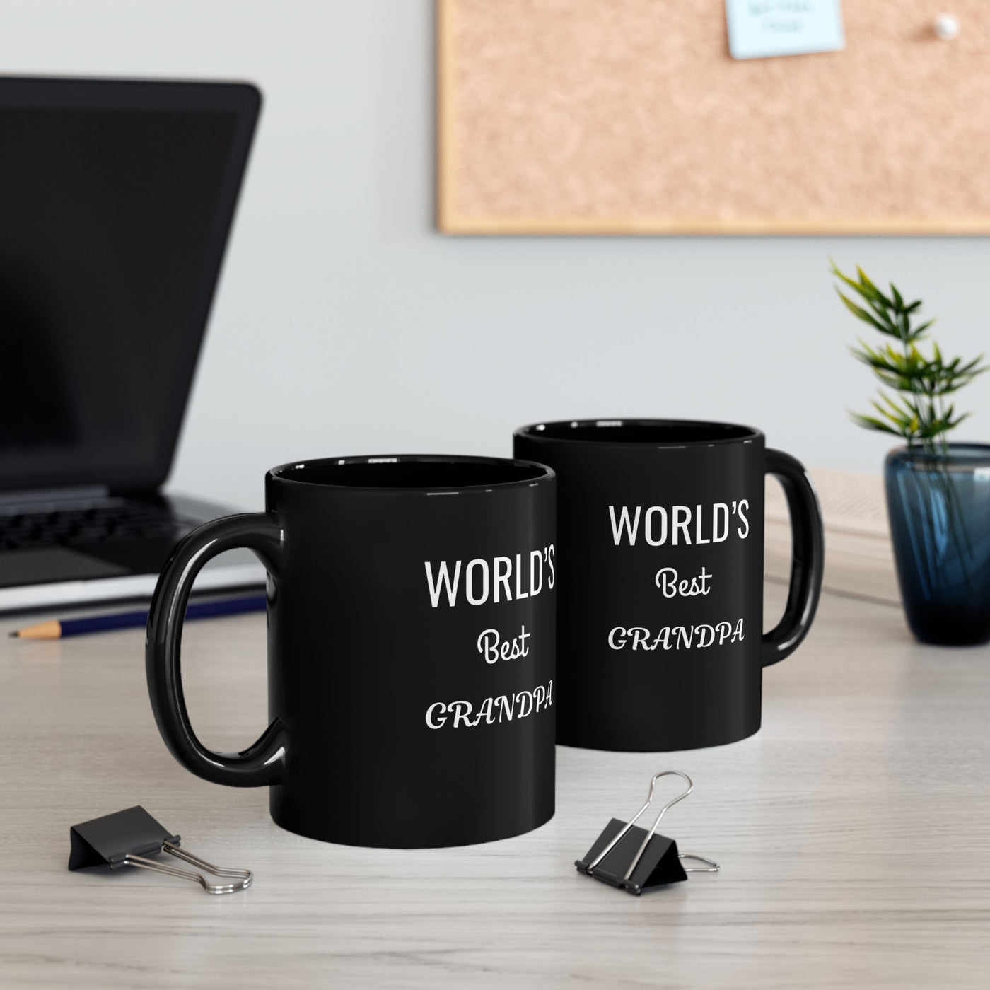 Worlds Best Grandpa Black Mug (11oz, 15oz)