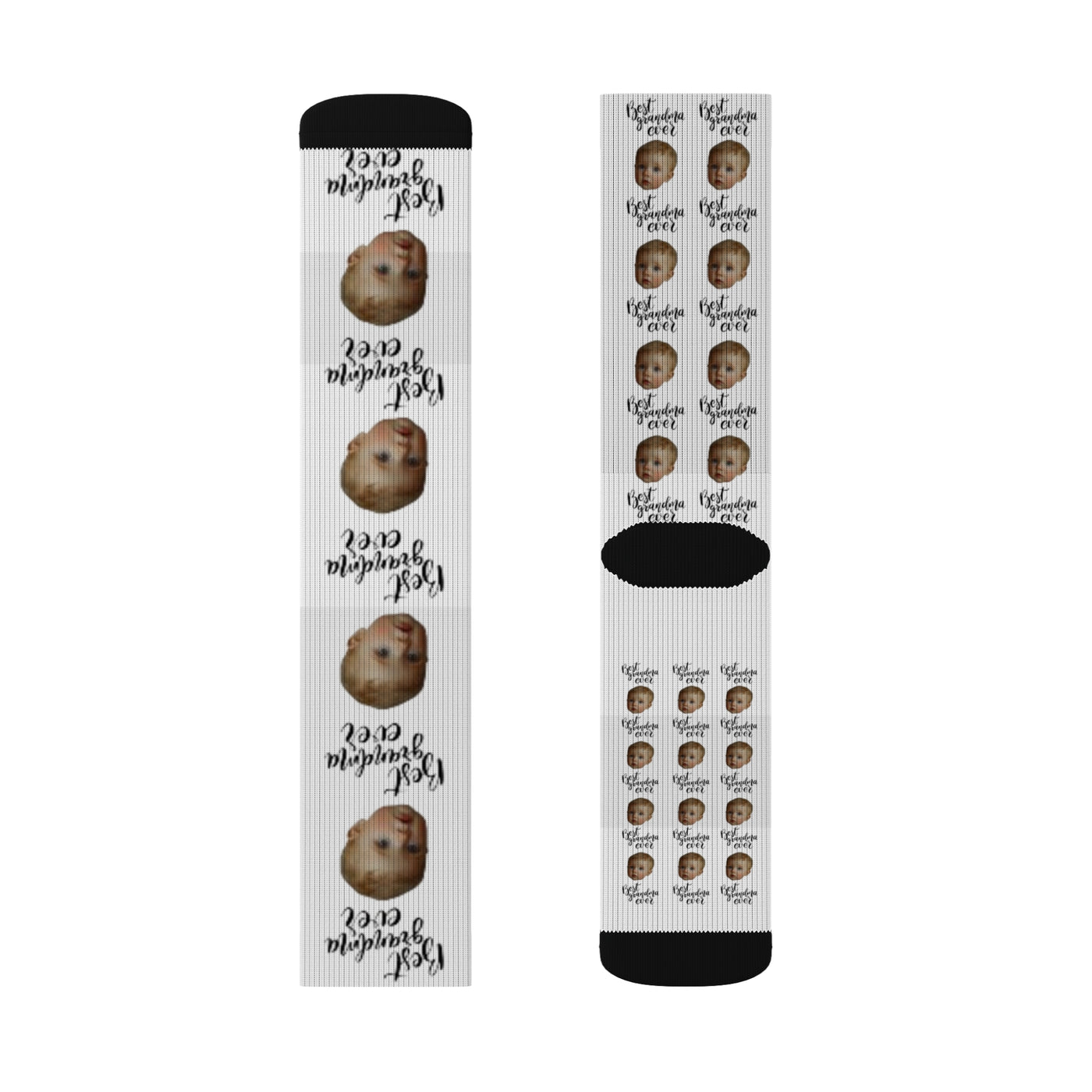 Personalized Face Socks Grandma Gift