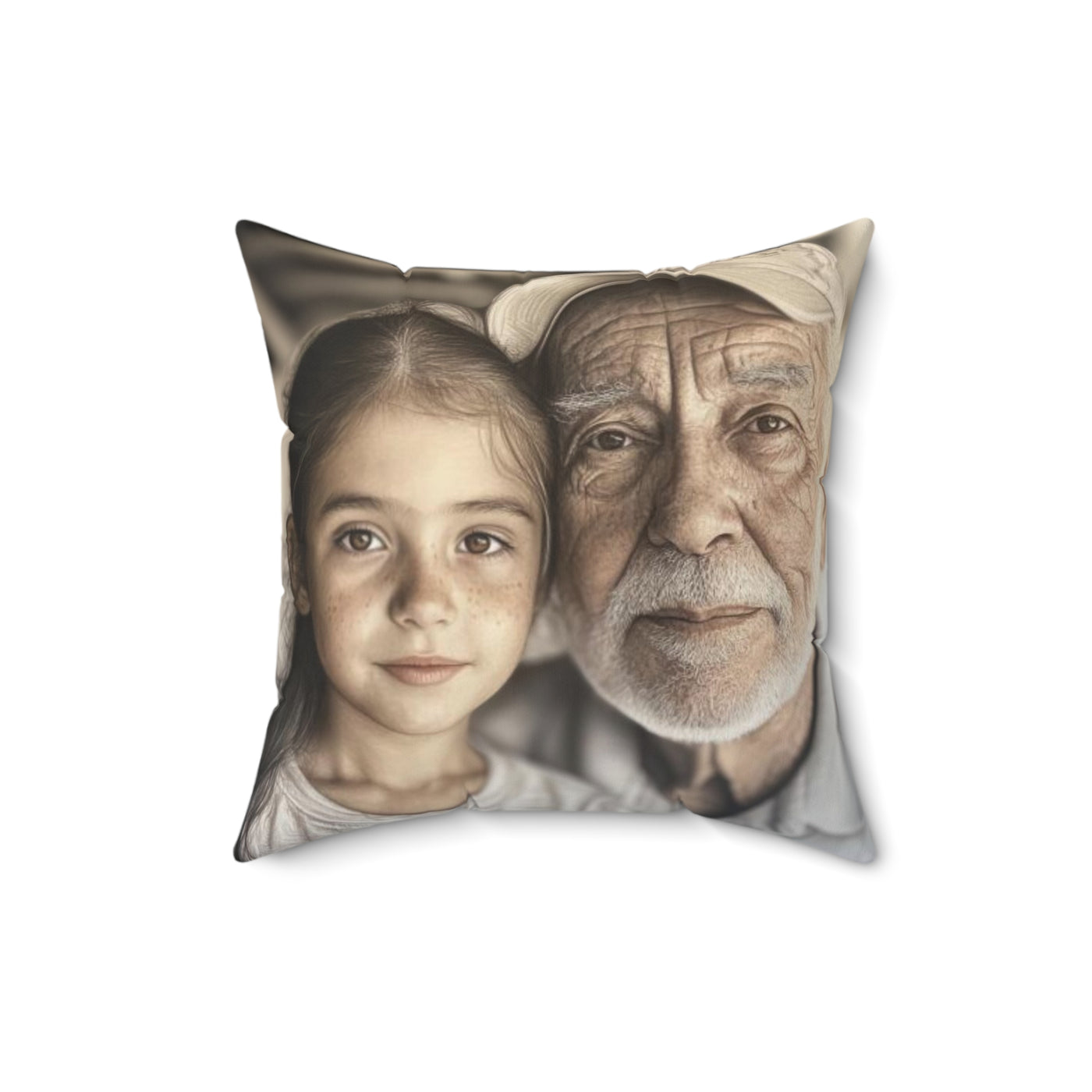 Custom Photo Pillow Grandpa Gift, Photo on 2 sides