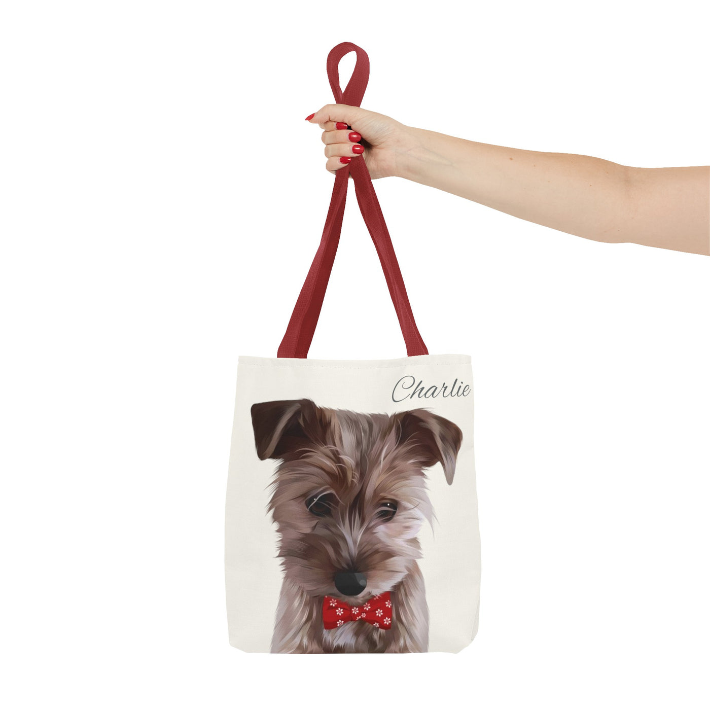 Personalized Dog Tote Bag - Using Pet Photo and Personalized Name