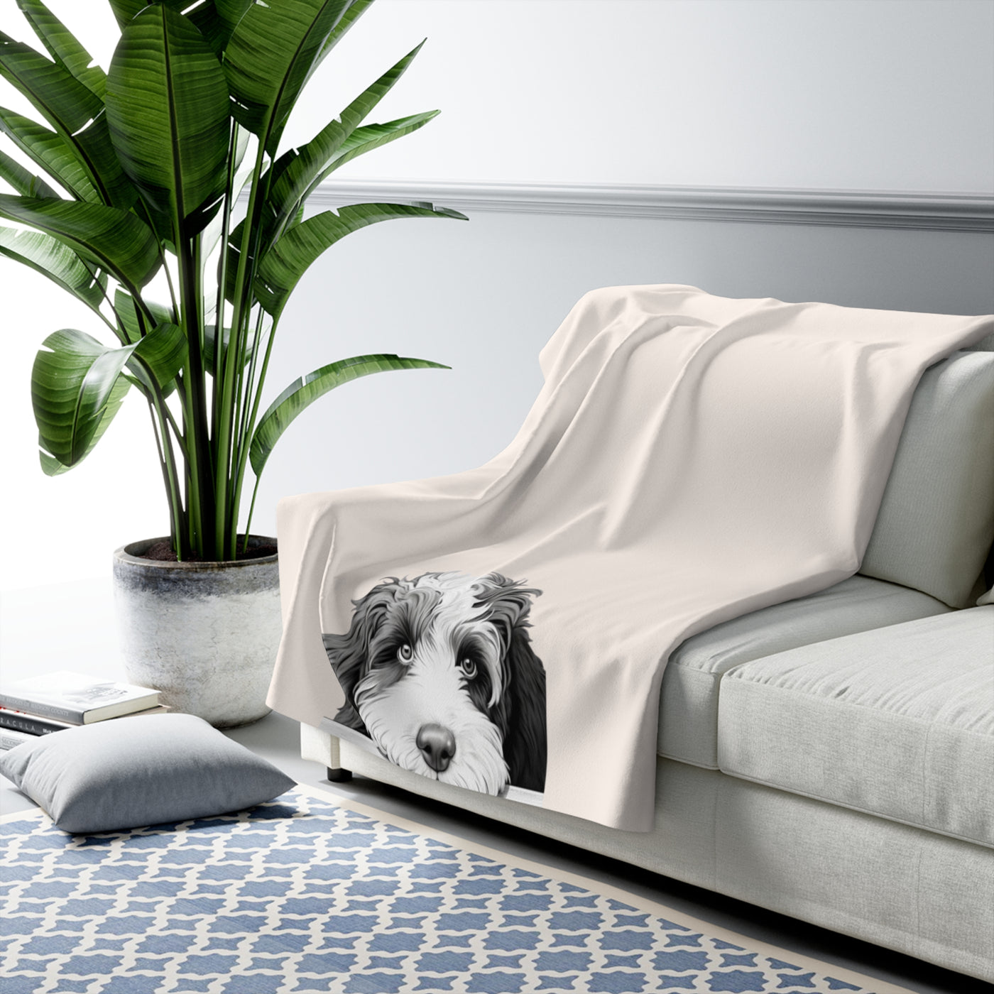 Sheepdog Sherpa Fleece Blanket