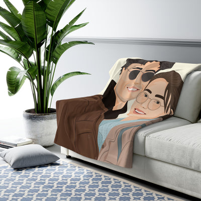 Custom Portrait Couple Blanket