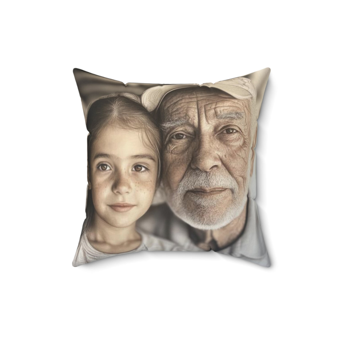 Custom Photo Pillow Grandpa Gift, Photo on 2 sides