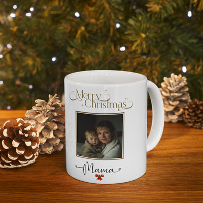 Happy Christmas Photo Mom Mug