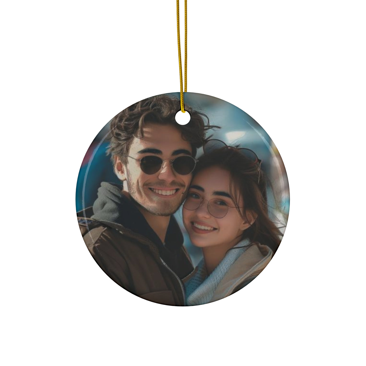 Couple Custom Photo Ornament