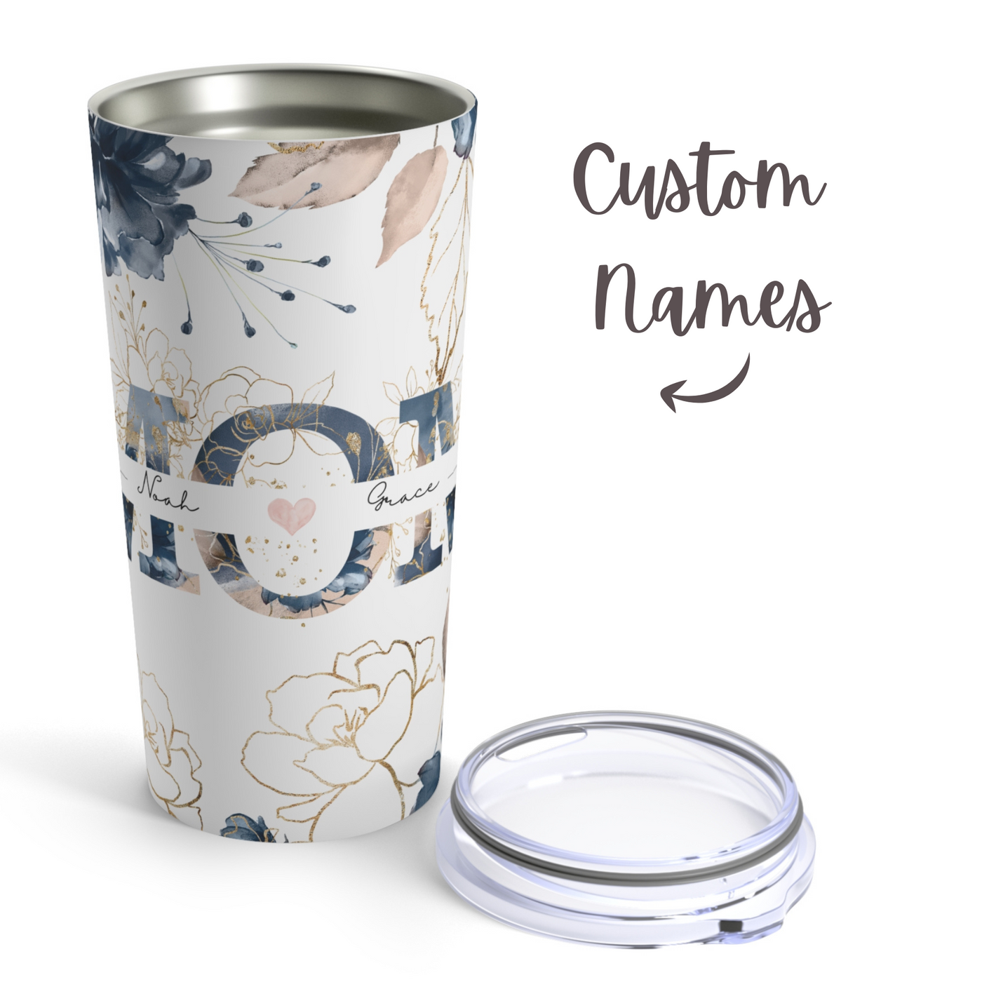 Personalized Names Mom Tumbler 20 oz