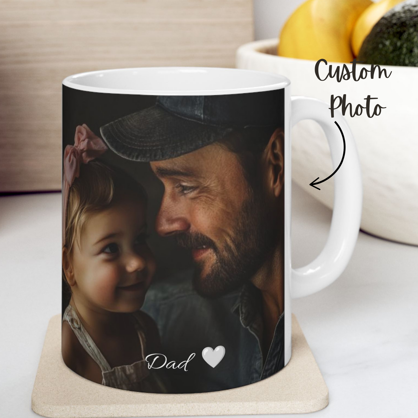 Custom Mug Photo Dad & Daughter