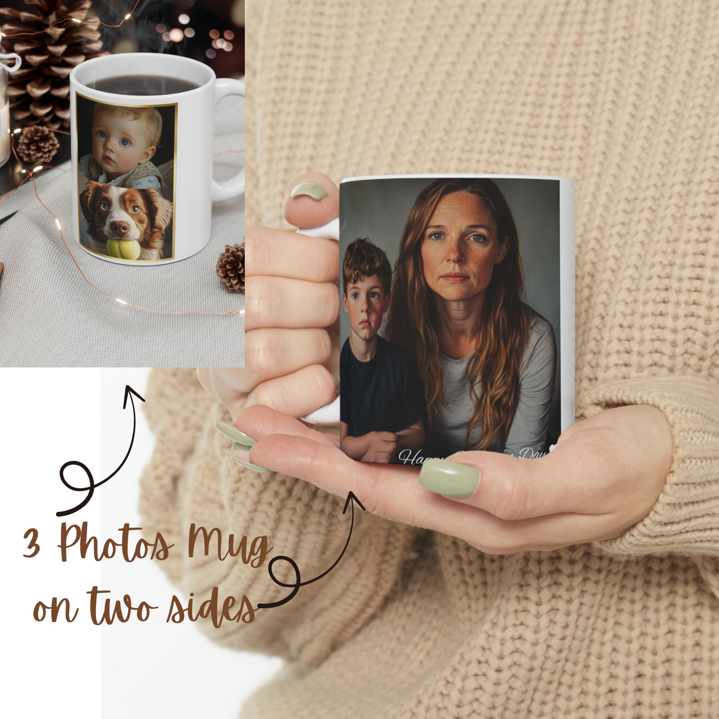 3 Photo Mug Happy Mothers Day