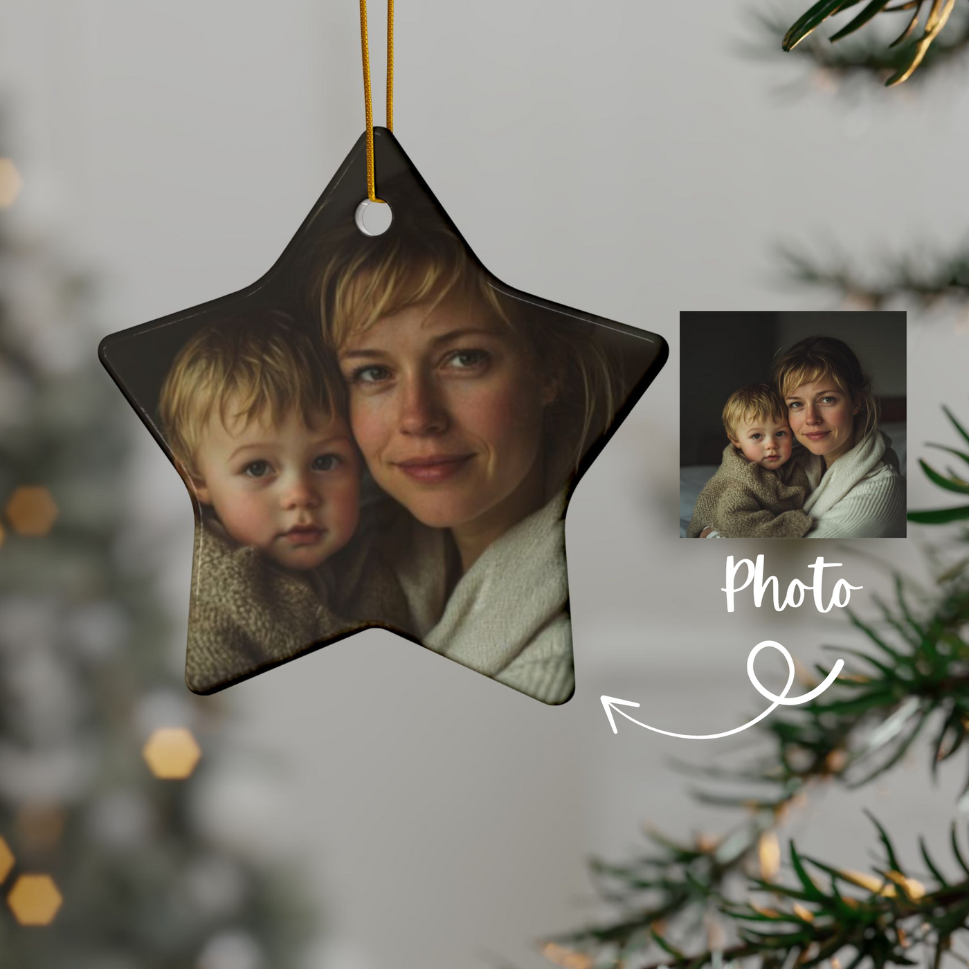 grandma Custom Photo Ornament