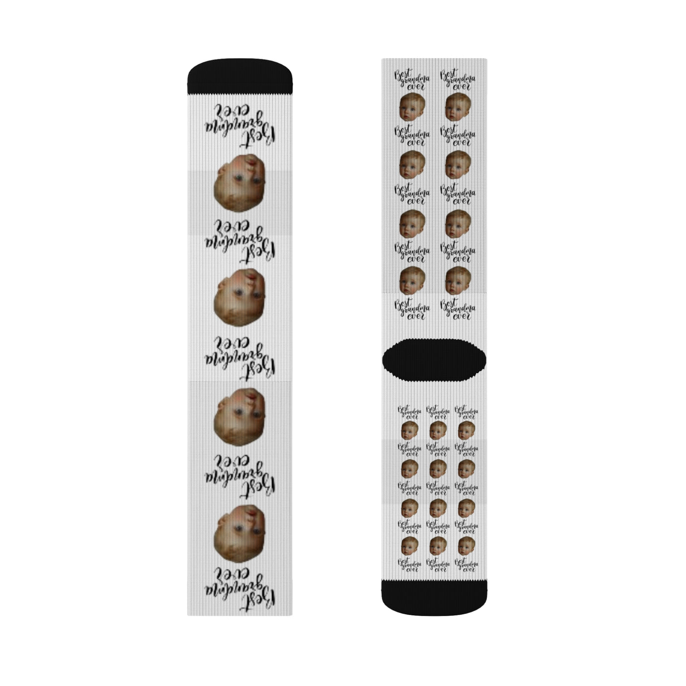 Personalized Face Socks Grandma Gift