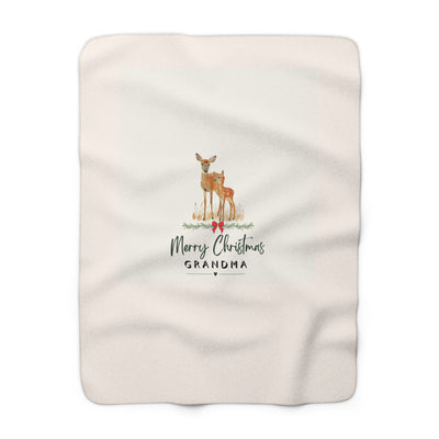 Merry Christmas Grandma Fleece Blanket