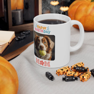 Happy Birthday Custom Pet Photo Mug Mom