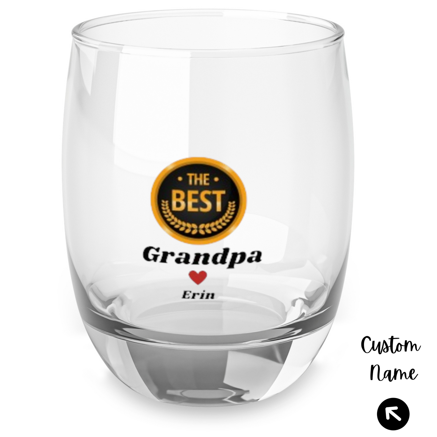 Best Grandpa Glass Gift, Personalized name