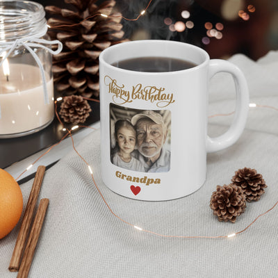 Happy Birthday Grandpa Photo Mug