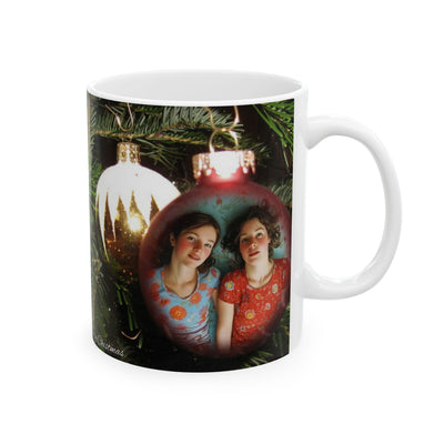 Merry Christmas Custom Photo in a Bulb Mug