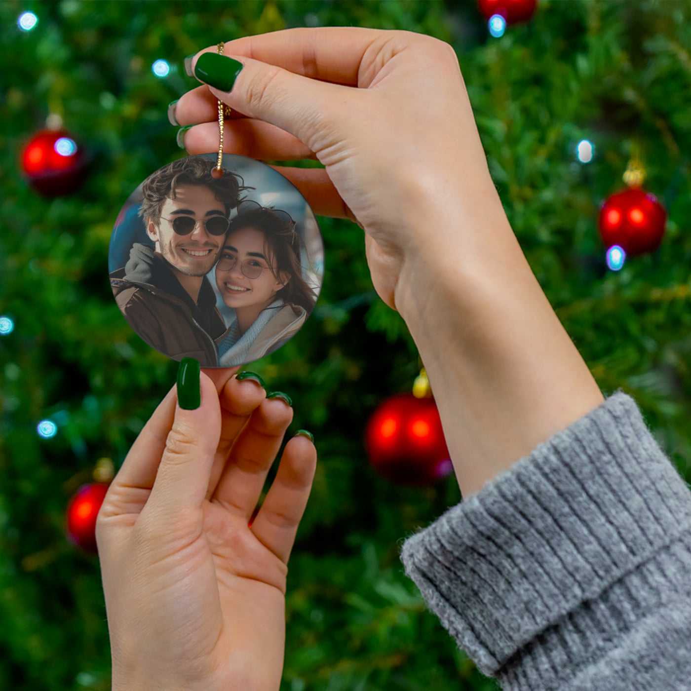 Couple Custom Photo Ornament