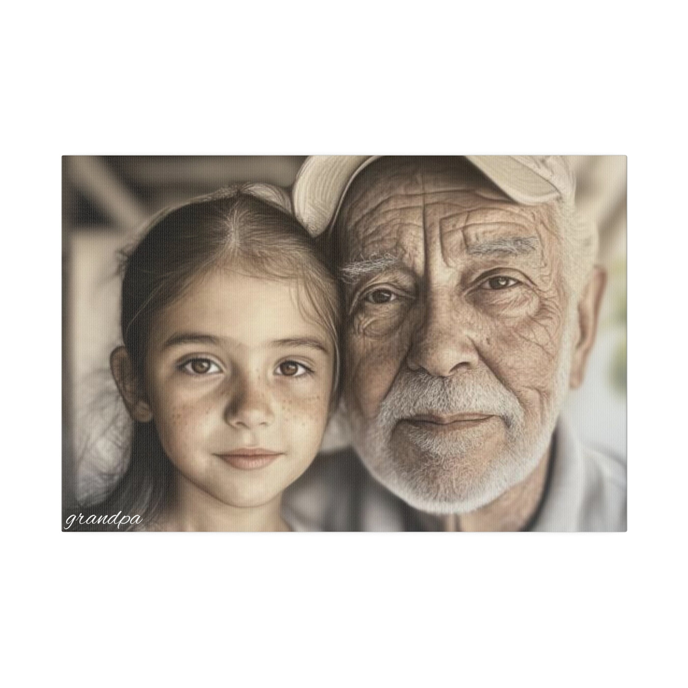 Photo Grandpa Matte Canvas, Stretched, 0.75"