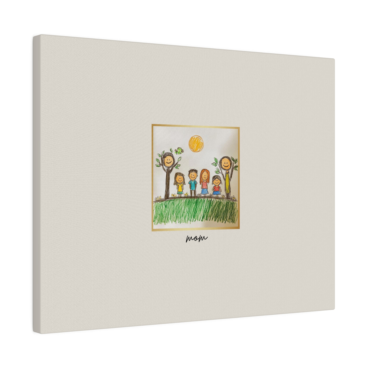 Childrens Art Mom Gift Matte Canvas, Stretched, 0.75"