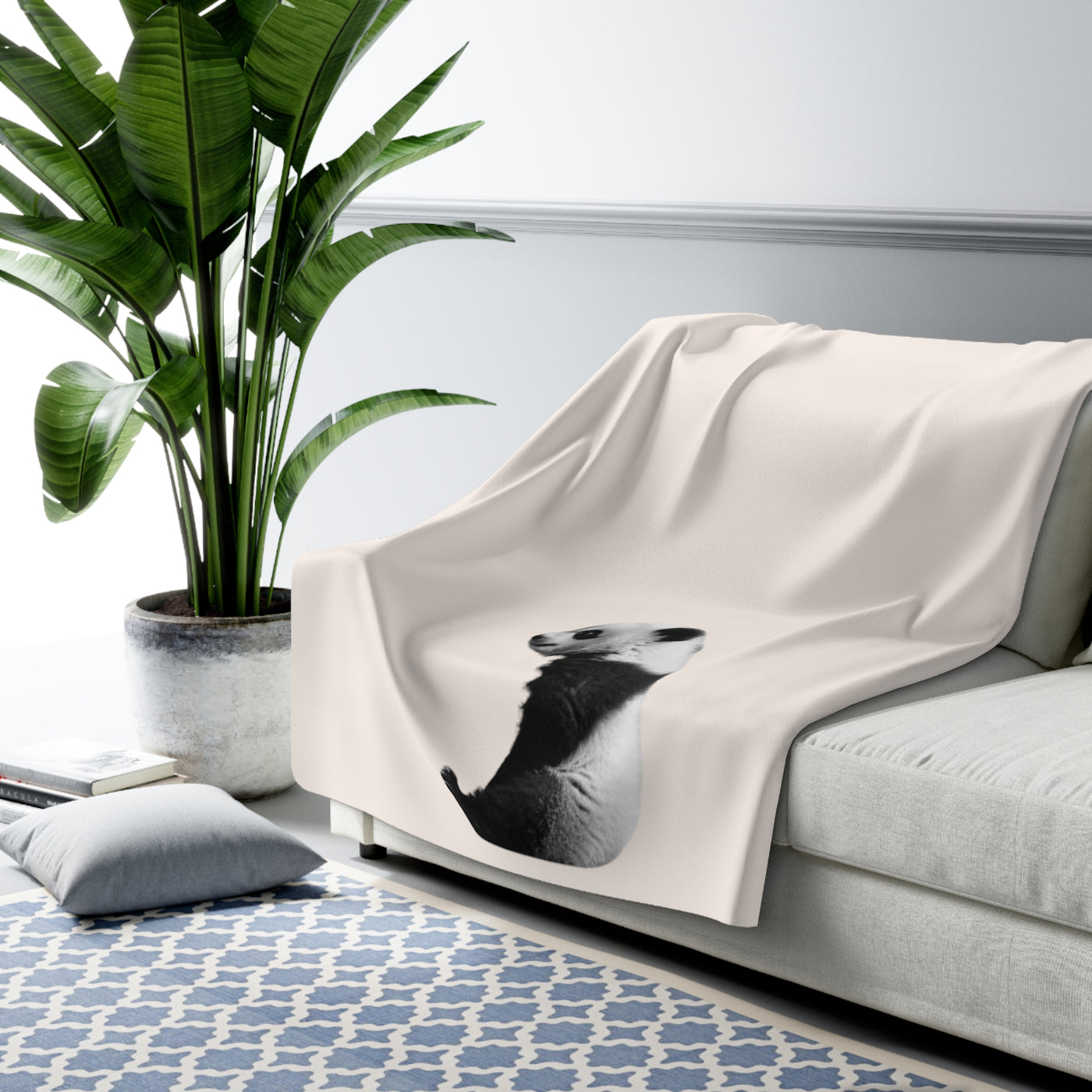 Panda Sherpa Fleece Blanket