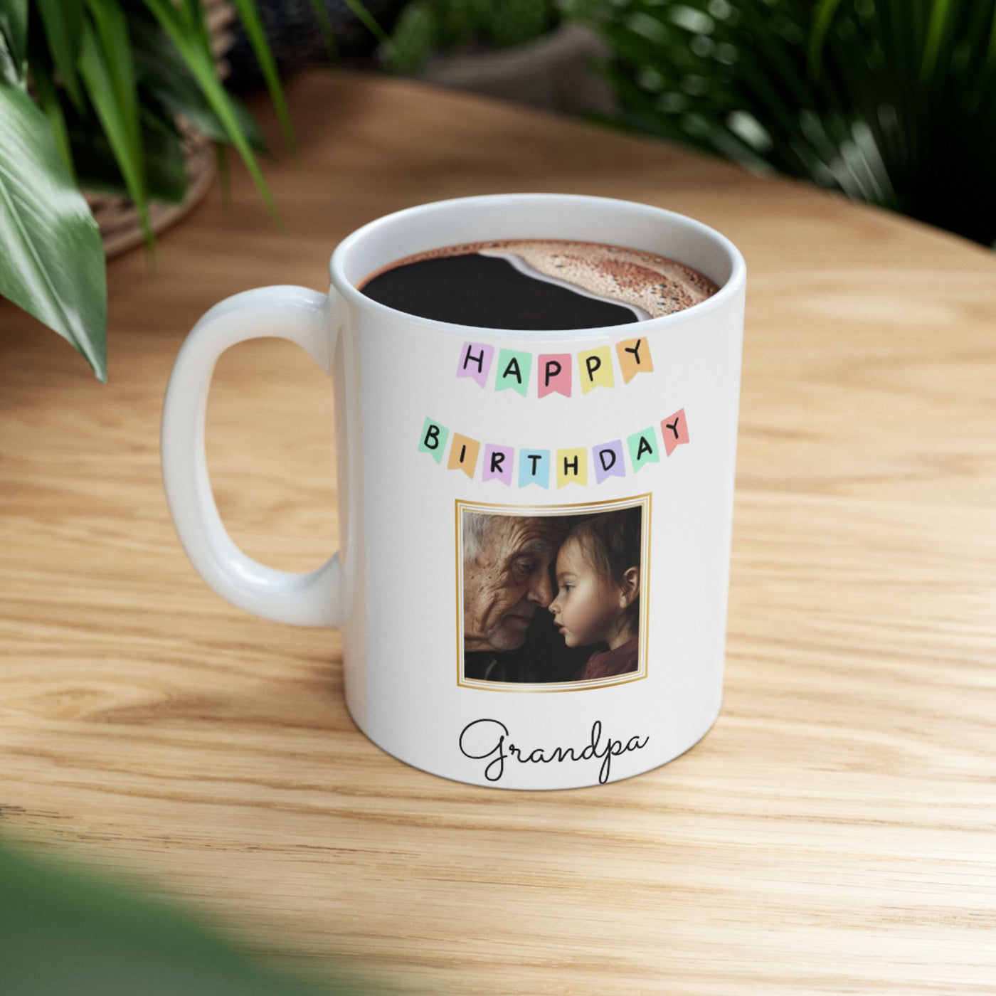 Photo Mug Happy Birthday Grandpa