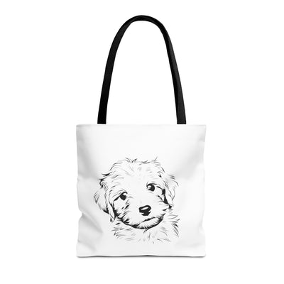 Poodle Puppy Tote Bag