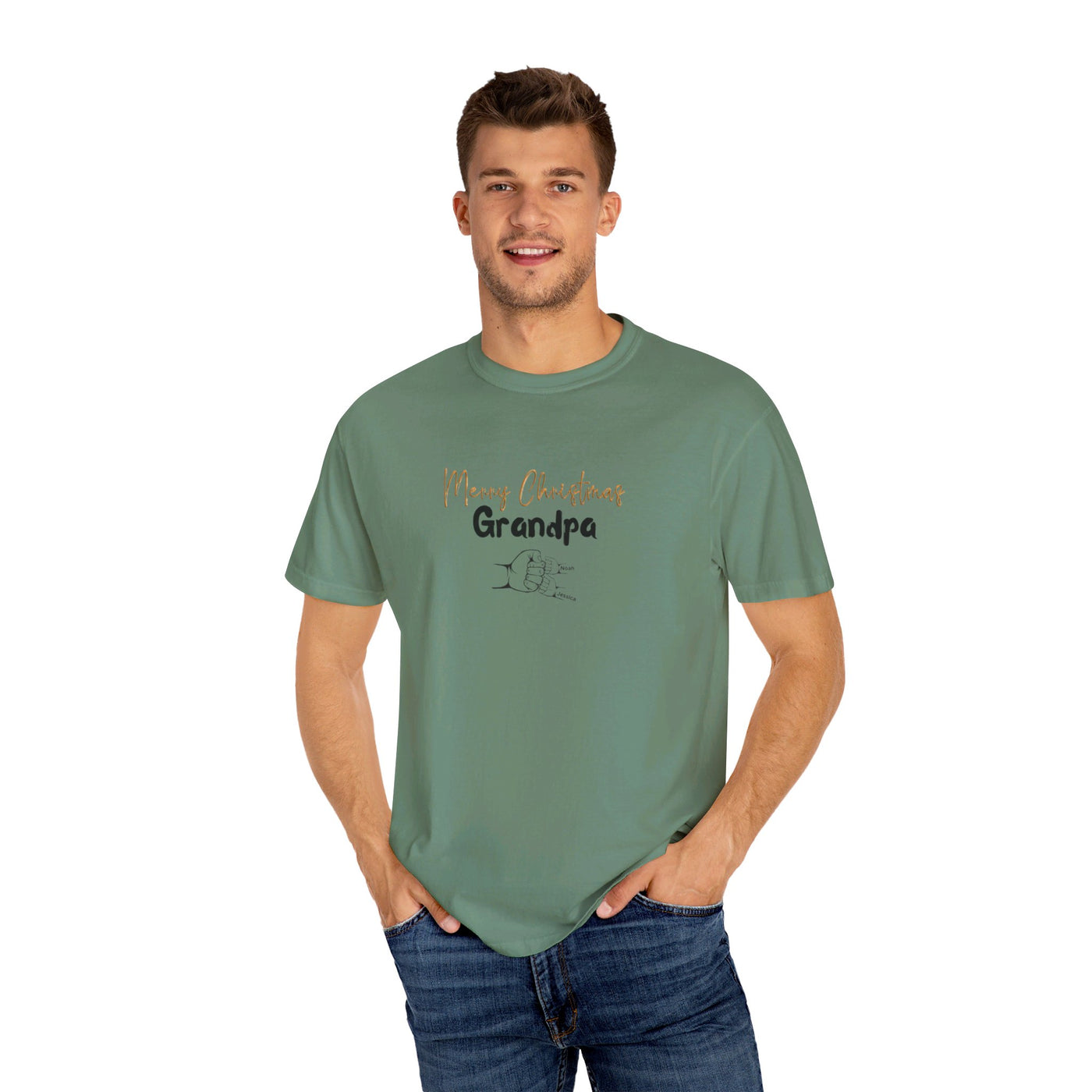 Personalized Name Christmas Grandpa Tshirt