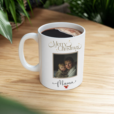 Happy Christmas Photo Mom Mug