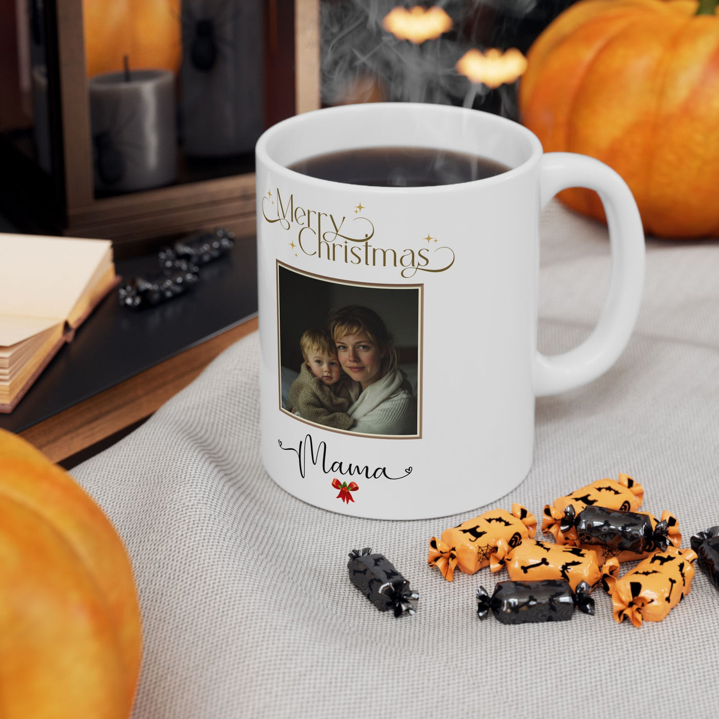 Happy Christmas Photo Mom Mug