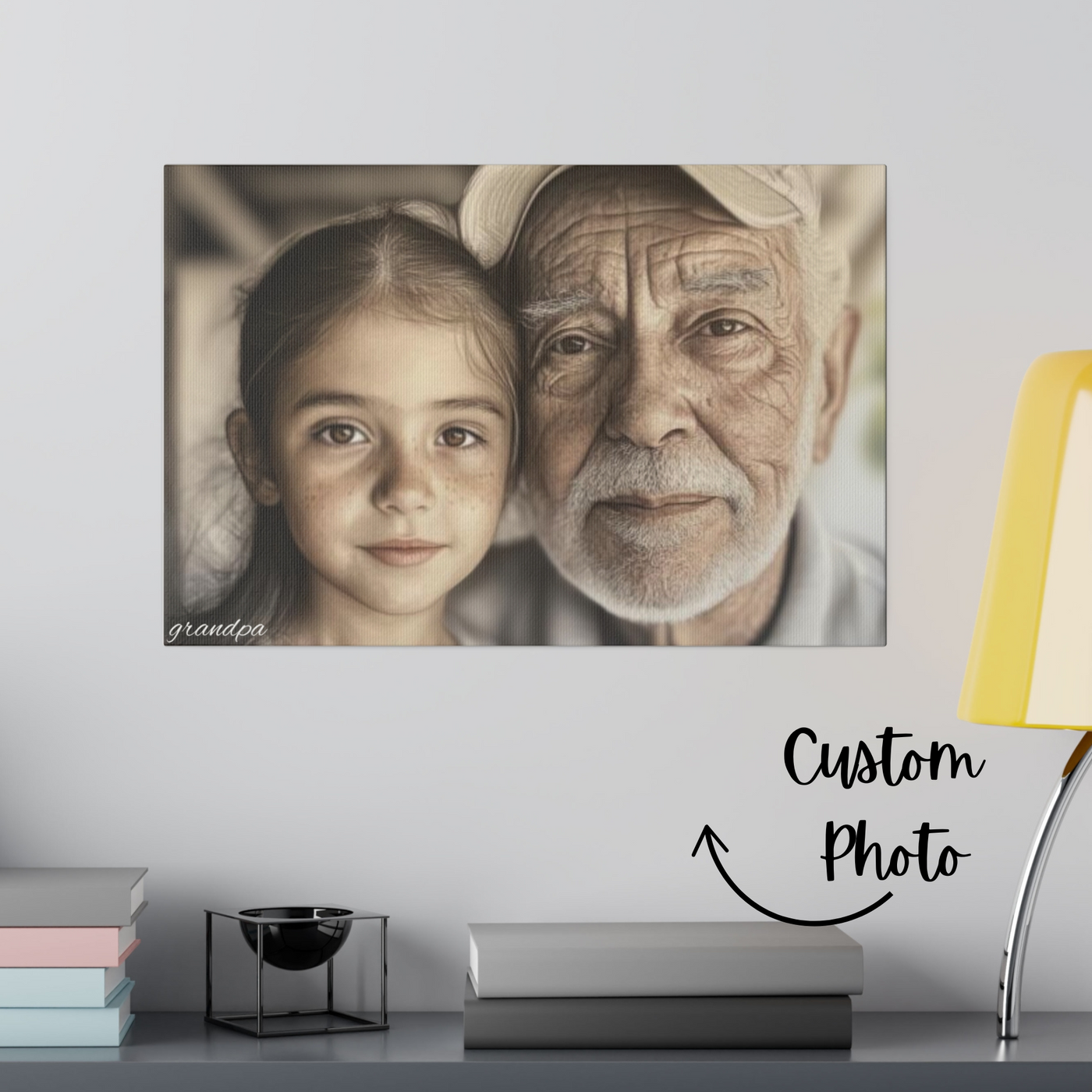 Photo Grandpa Matte Canvas, Stretched, 0.75"