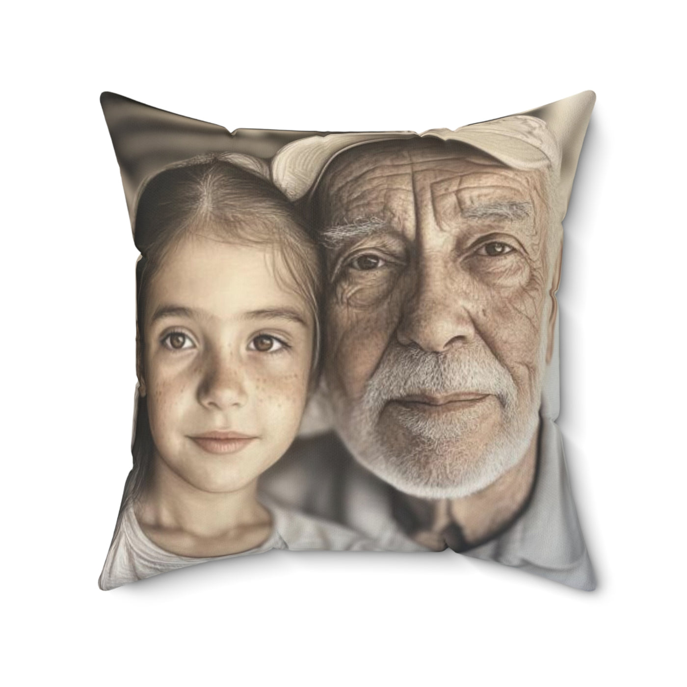 Custom Photo Pillow Grandpa Gift, Photo on 2 sides