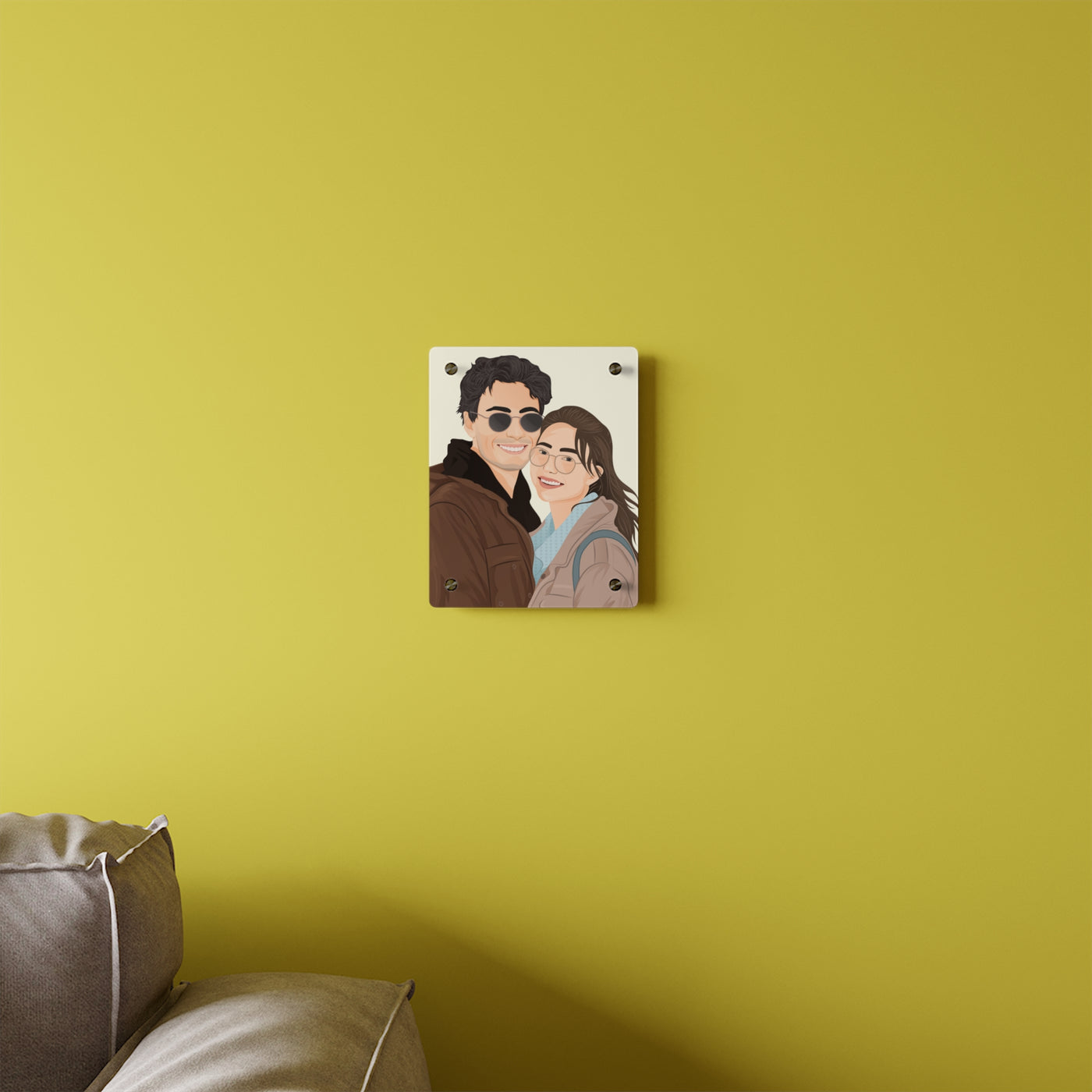 Couple Portrait Acrylic Wall Art Panels