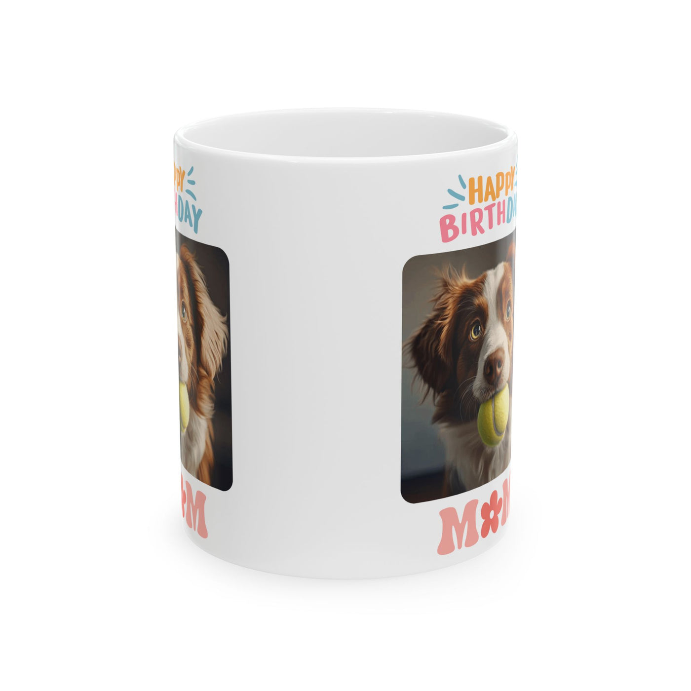 Happy Birthday Custom Pet Photo Mug Mom