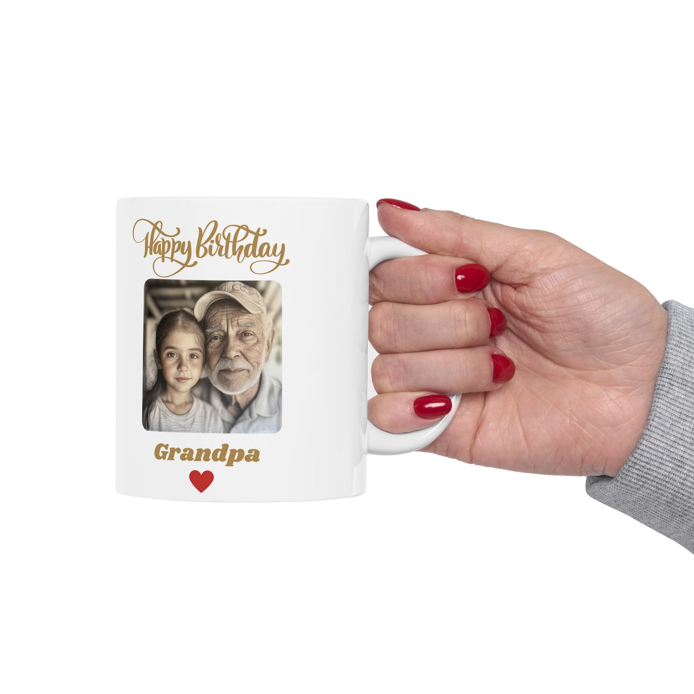 Happy Birthday Grandpa Photo Mug