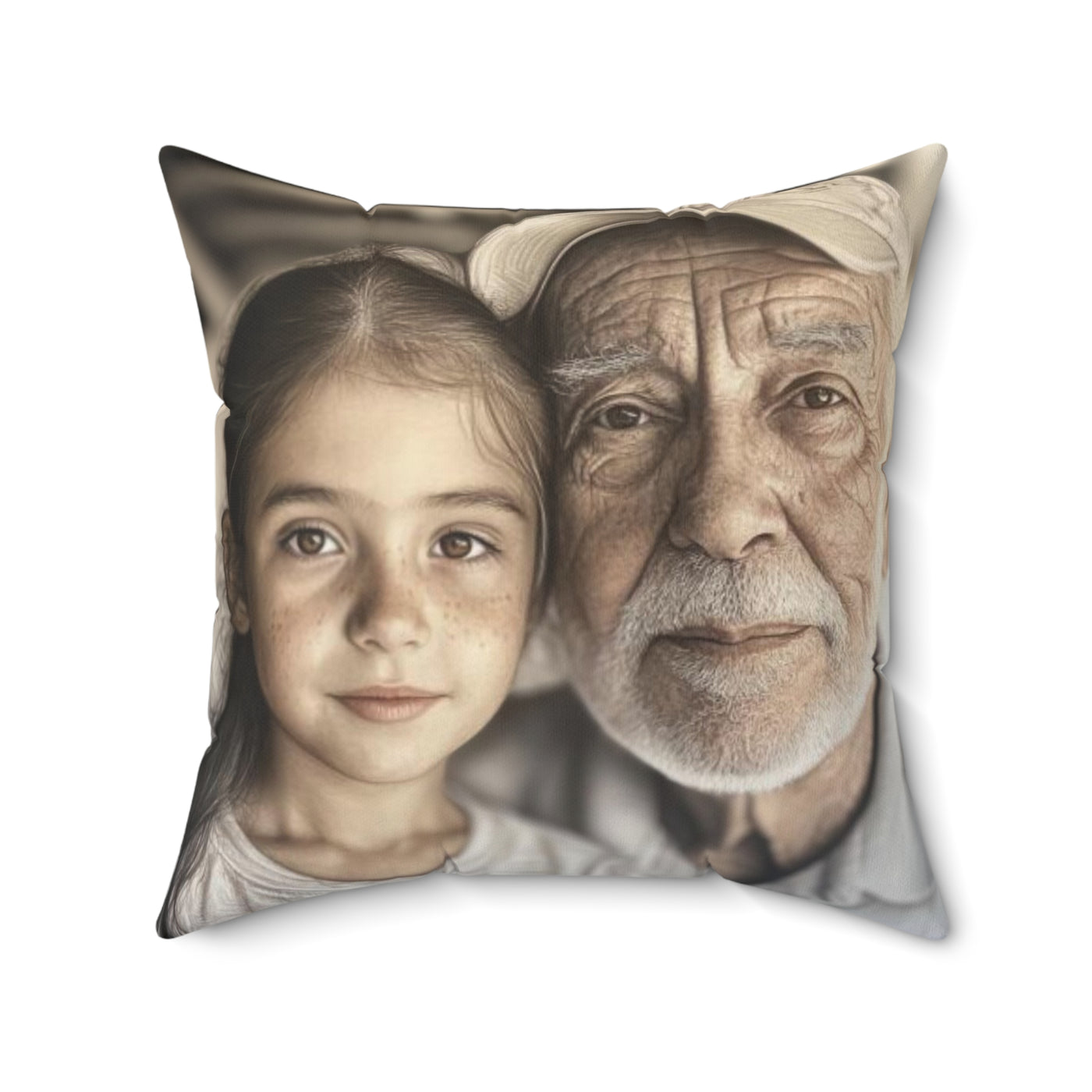 Custom Photo Pillow Grandpa Gift, Photo on 2 sides