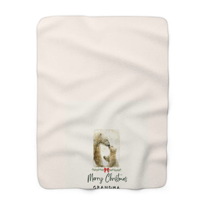 Merry Christmas Grandma Fleece Blanket