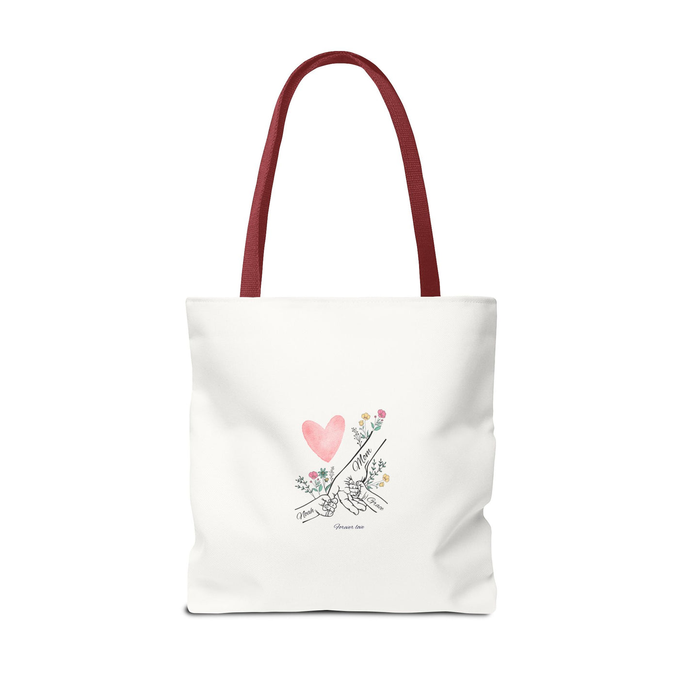 Mom Kids names Tote bag